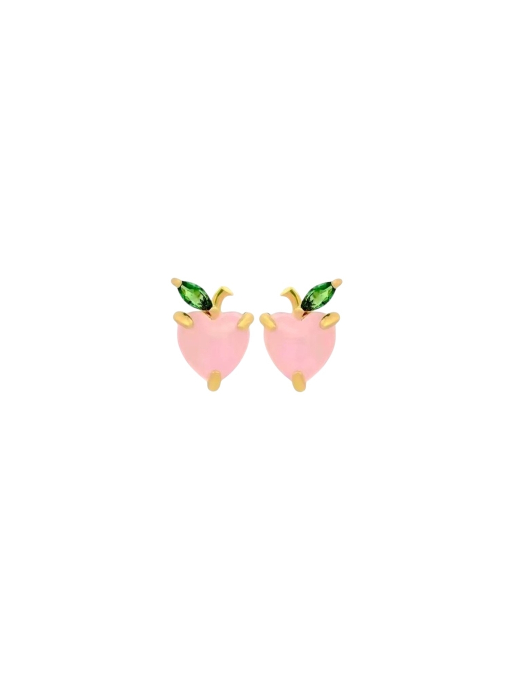 Cubic Zirconia Peach Stud Earrings